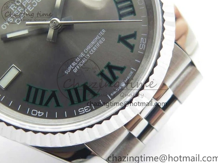 MiroTime 1221 Compact DateJust 36 SS 126234 BP Maker 1:1 Best Edition Fluted Bezel Gray Roman Dial on Jubilee Bracelet 2527
